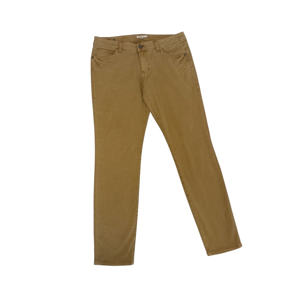 Cabi Skinny Jeans Women 12 Camel Tan GUC Stretch Twill 502 Pant Neutral